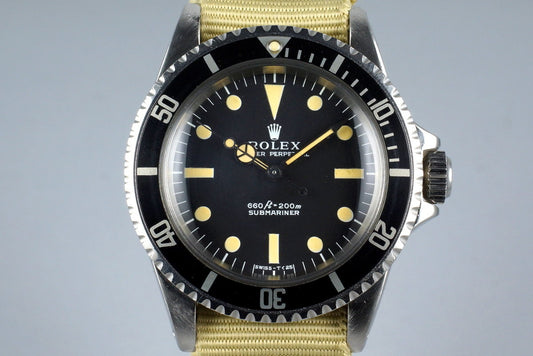 1970 Rolex Submariner 5513 Serif Dial