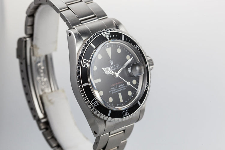1971 Rolex Submariner 1680 with MK V Red Dial with Service papers