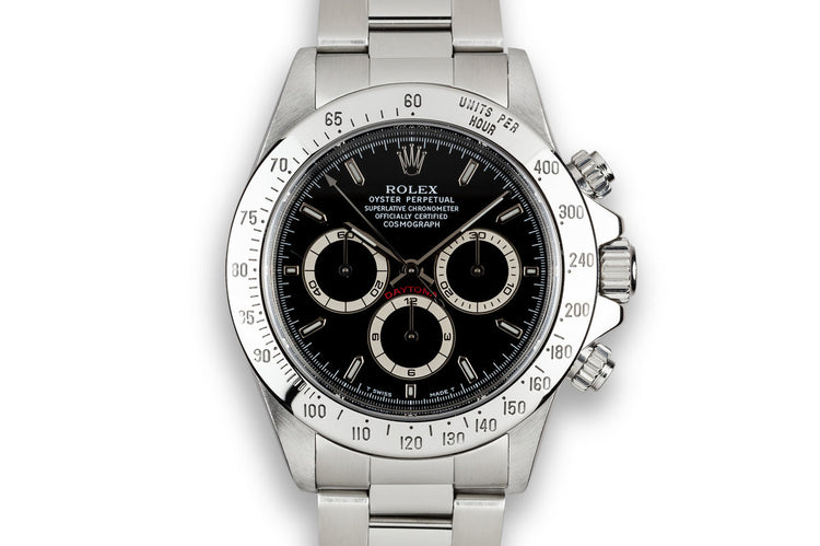 1998 Rolex Zenith Daytona 16520 Black Dial with Box and Papers