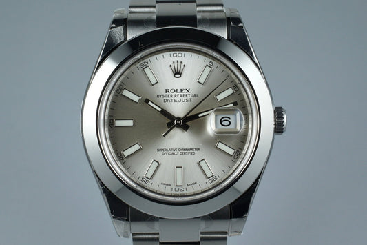 2015 Rolex DateJust II 116300 with Box and Papers MINT with Stickers