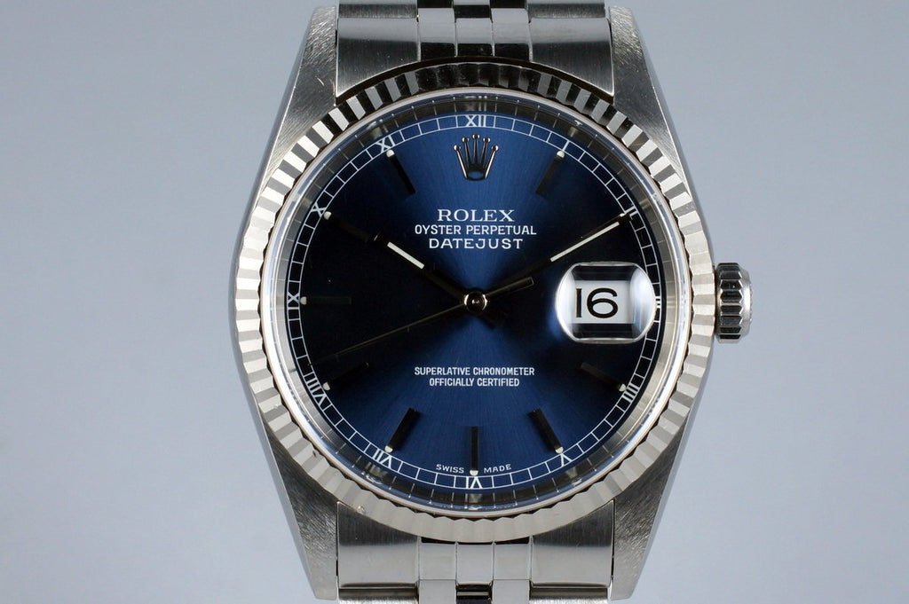 1999 Rolex DateJust 16234 Blue Dial