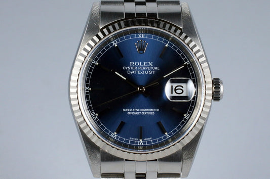1999 Rolex DateJust 16234 Blue Dial