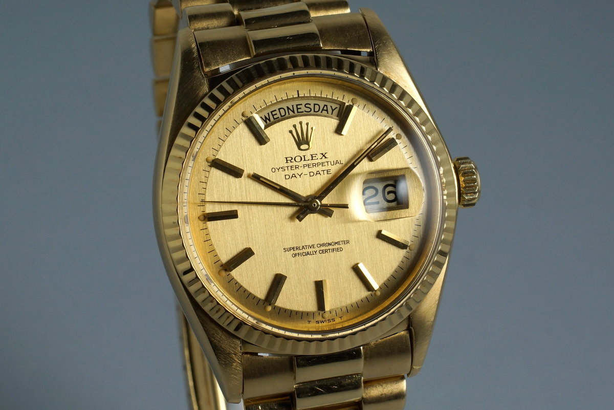 HQ Milton 1965 Rolex YG Day Date 1803 Inventory 5449 For Sale