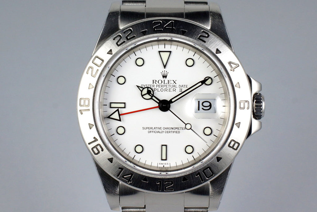 1999 Rolex Explorer II 16570 White Dial