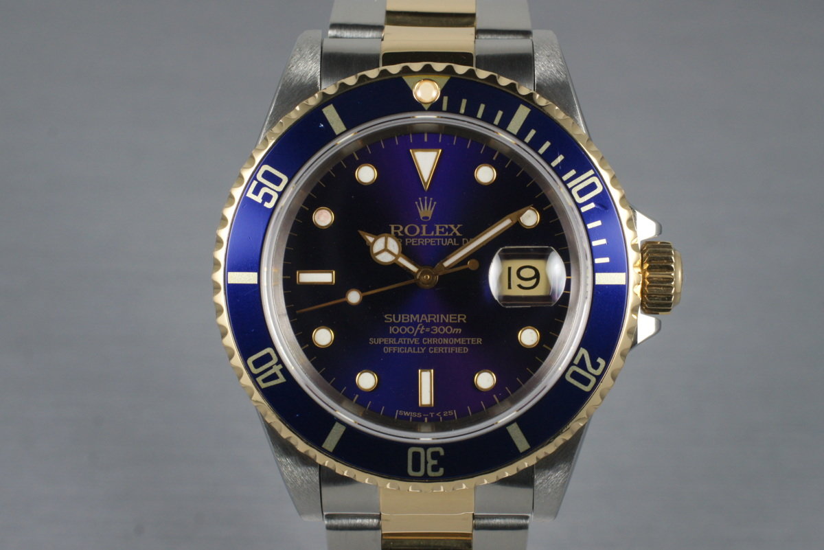 HQ Milton 1991 Rolex Two Tone Submariner 16613 Inventory 3340