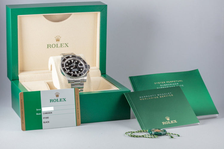2017 Rolex Submariner 116610LN with Box and Papers