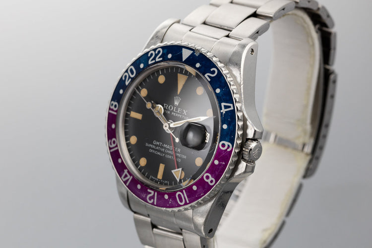 1968 Rolex GMT-Master 1675 with MK I Dial and Fuchsia Bezel Insert