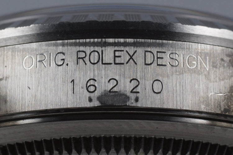 2001 Rolex DateJust 16220 Black Dial