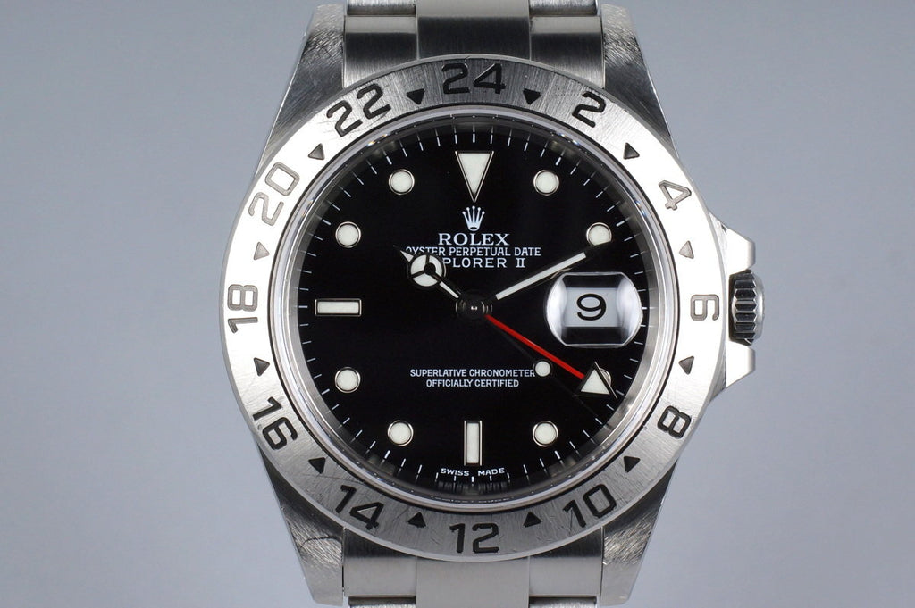 2002 Rolex Explorer II 16570 Black Dial with Box and Papers