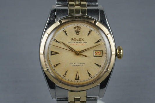 1953 Rolex Two Tone Datejust 6155 with Red Datejust Dial