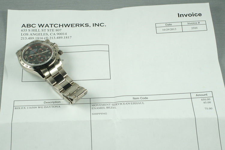 2005 Rolex WG Daytona 116509 with Service Papers