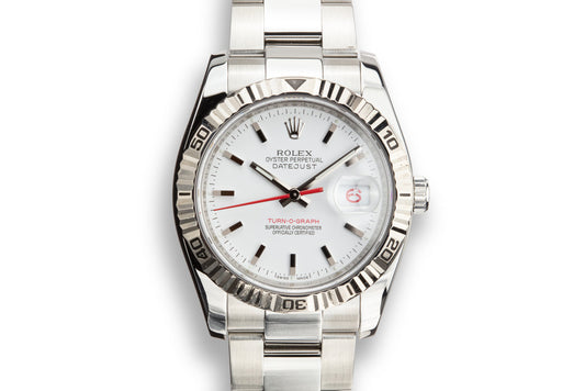 2006 Rolex DateJust Turn-O-Graph 116264 White Dial with Box and Papers