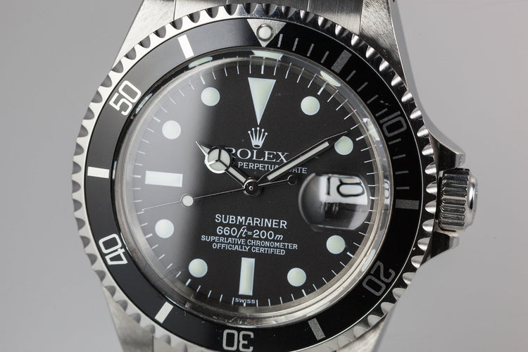 Rolex Submariner 1680 with Service Dial and Service Case