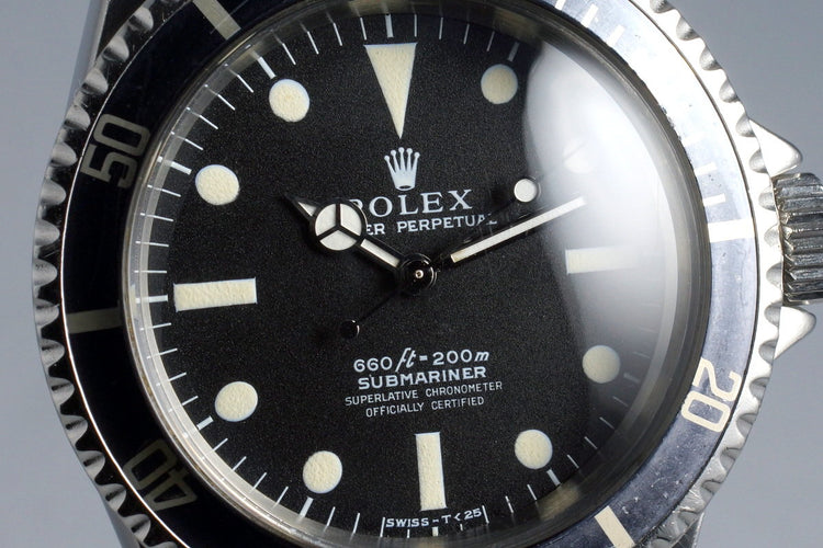 1968 Rolex Submariner 5512 4 Line Serif Dial