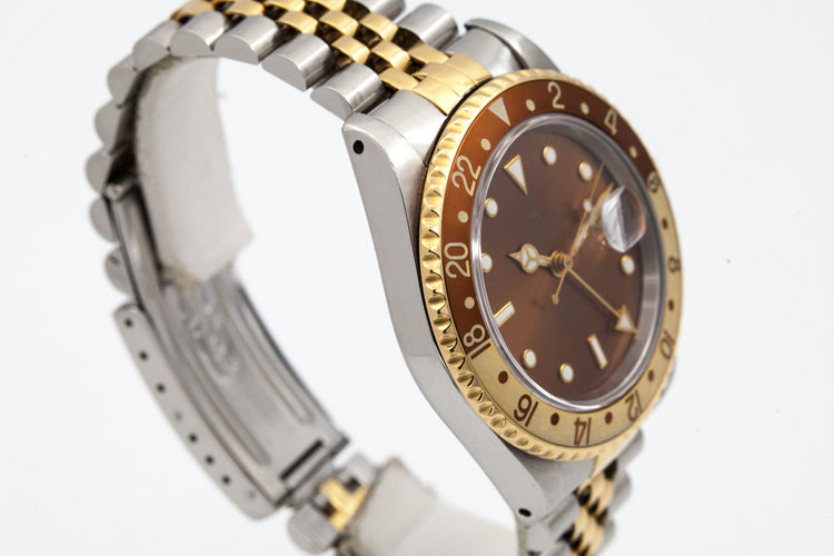 1991 Rolex Two Tone GMT II 16713 with Root Beer Dial