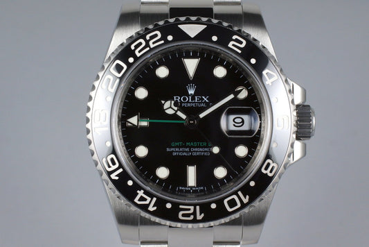 2009 Rolex GMT II 116710 with Box and Papers