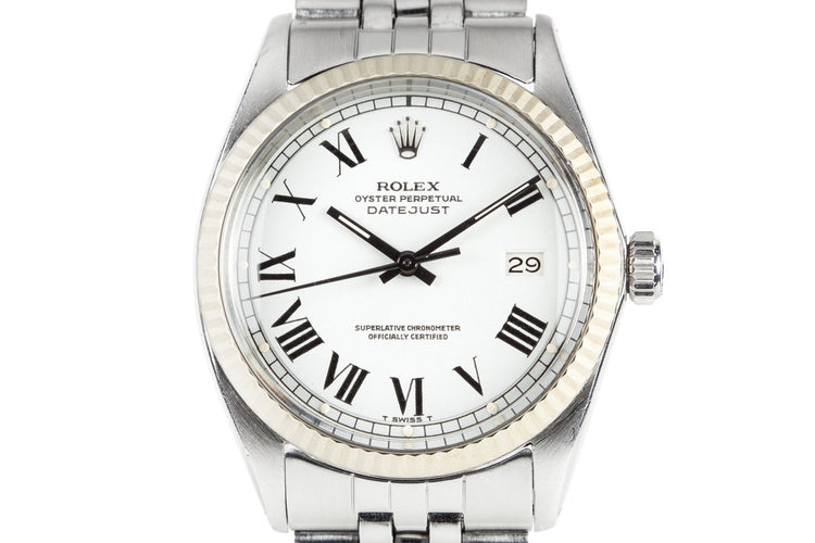 1962 Rolex DateJust 1601 with White Large Roman Numeral Dial
