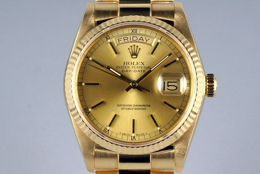 1986 YG Day-Date 18038 Champagne Dial