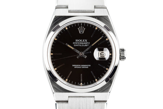 1980 Rolex OysterQuartz DateJust 17000 Black Dial