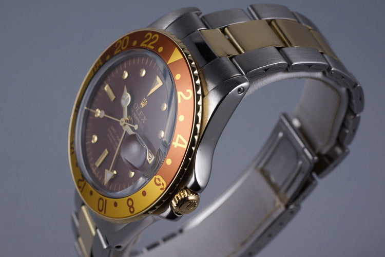 1970 Rolex Two Tone GMT 1675 with Root Beer Dial