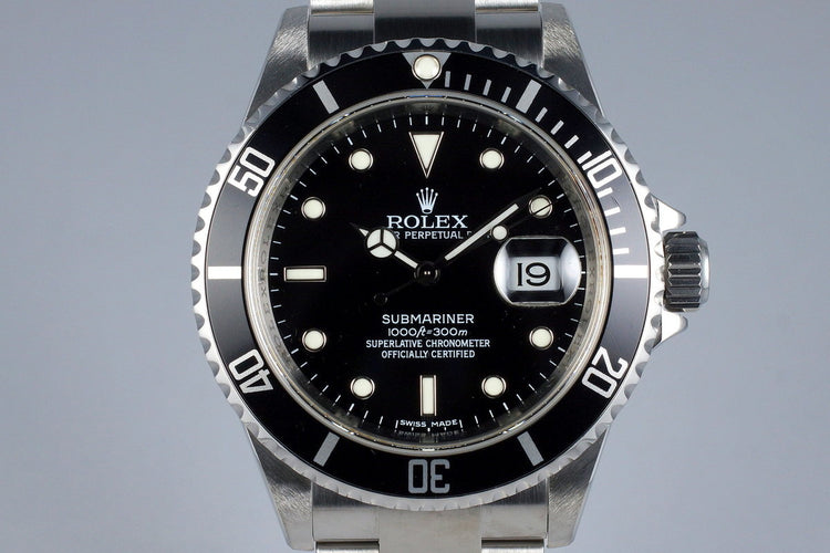 2008 Rolex Submariner 16610 with Box and Papers