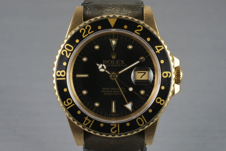 1985 Rolex 18K GMT Ref: 16758