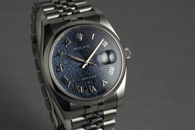 Rolex Datejust 116200 with Blue Jubilee Dial