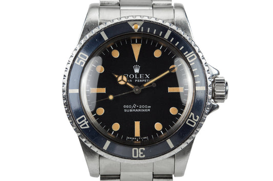 1975 Rolex Submariner 5513 with Serif Dial with Service Papers