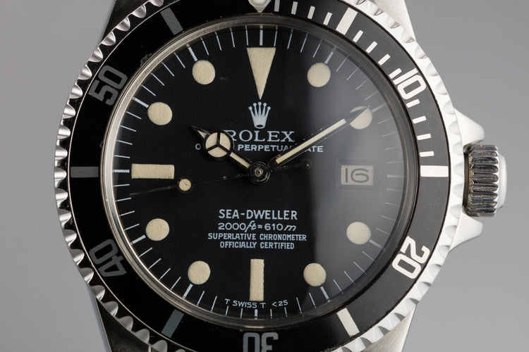 1978 Rolex Sea-Dweller 1665 Rail Dial