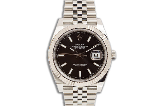 2020 Rolex 41mm Datejust 126334 Black Dial Jubilee Bracelet & Fluted Bezel with Full Set