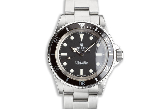 1972 Vintage Rolex Submariner 5513 Serif Dial with Service Papers