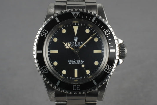 1970 Rolex Submariner 5513 with creamy lume
