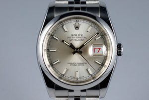 2005 Rolex Datejust 116200 Silver Dial
