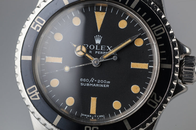 1975 Rolex Submariner 5513 with Serif Dial with Service Papers