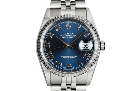 1999 Rolex DateJust 16220 Blue Dial