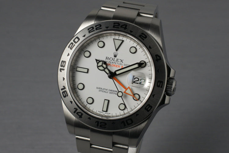 2013 Rolex Explorer II 216570 with Box and Papers