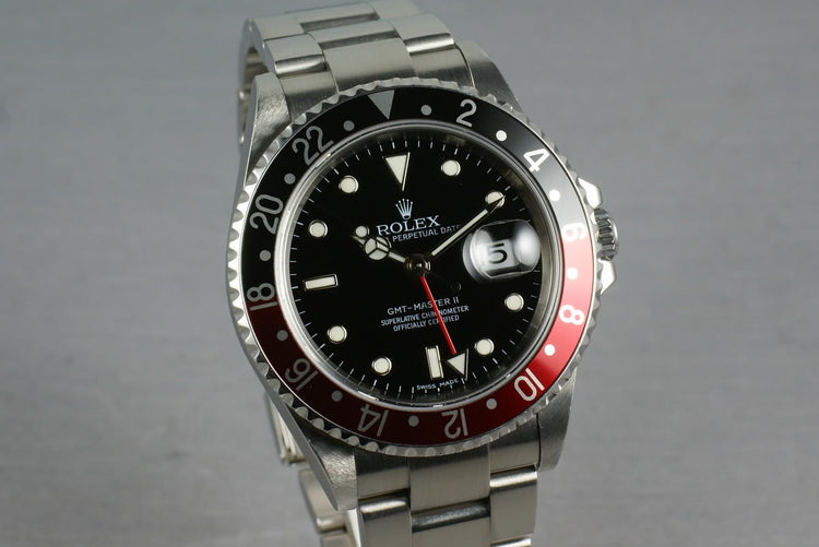 Rolex GMT Ref: 16710 Z serial with Box and Papers Coke Insert