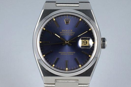 1980 Rolex OysterQuartz Datejust 17000 with Box and Papers