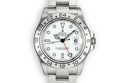 2002 Rolex Explorer II 16570 White Dial
