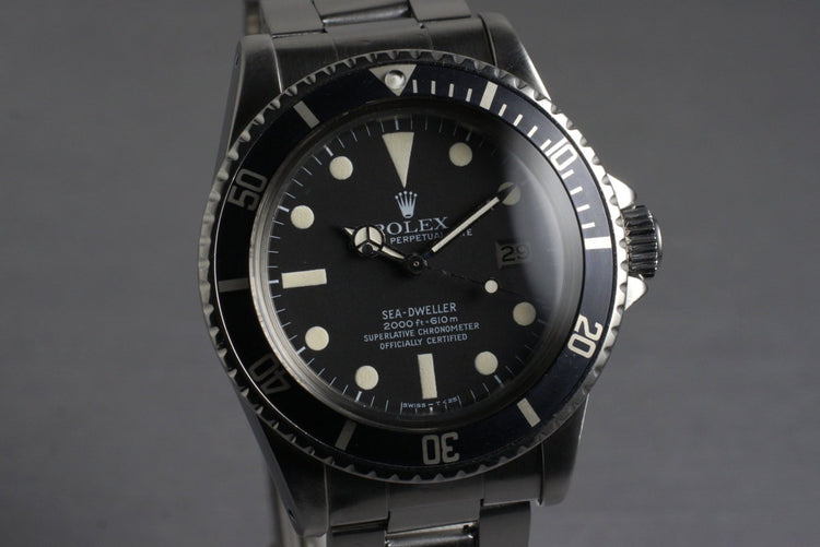 1978 Rolex Sea Dweller Ref: 1665 Mark I ‘Great White’ Dial with Box and Papers