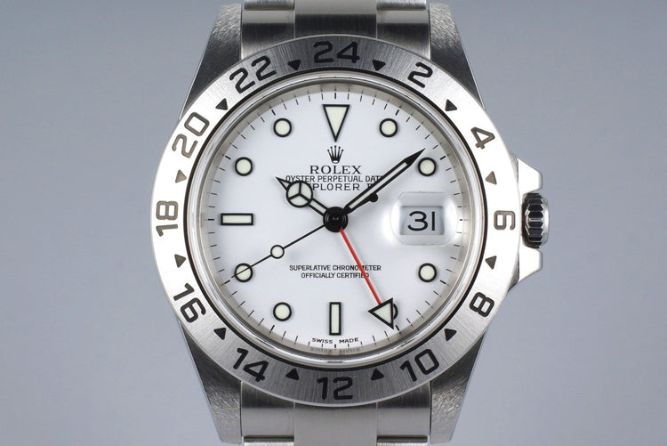 2004 Rolex Explorer II 16570 White Dial with Box and Papers