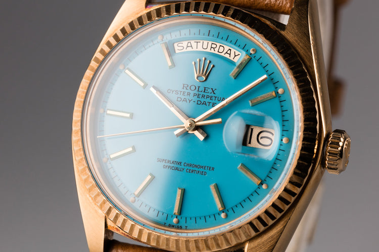 1971 Rolex 18K Day-Date 1803 with Blue Stella Dial