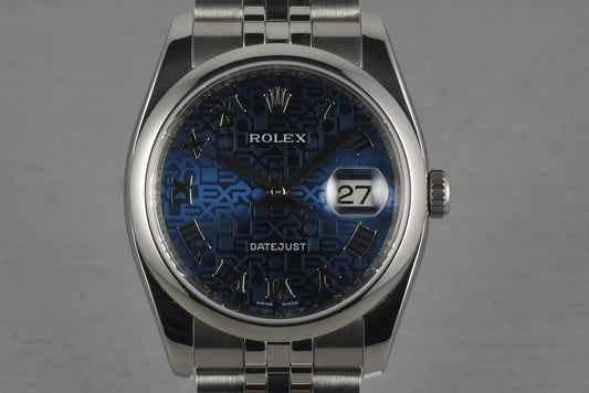 Rolex Datejust 116200 with Blue Jubilee Dial