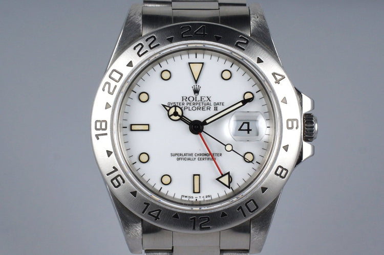 1995 Rolex Explorer II 16570 White Dial