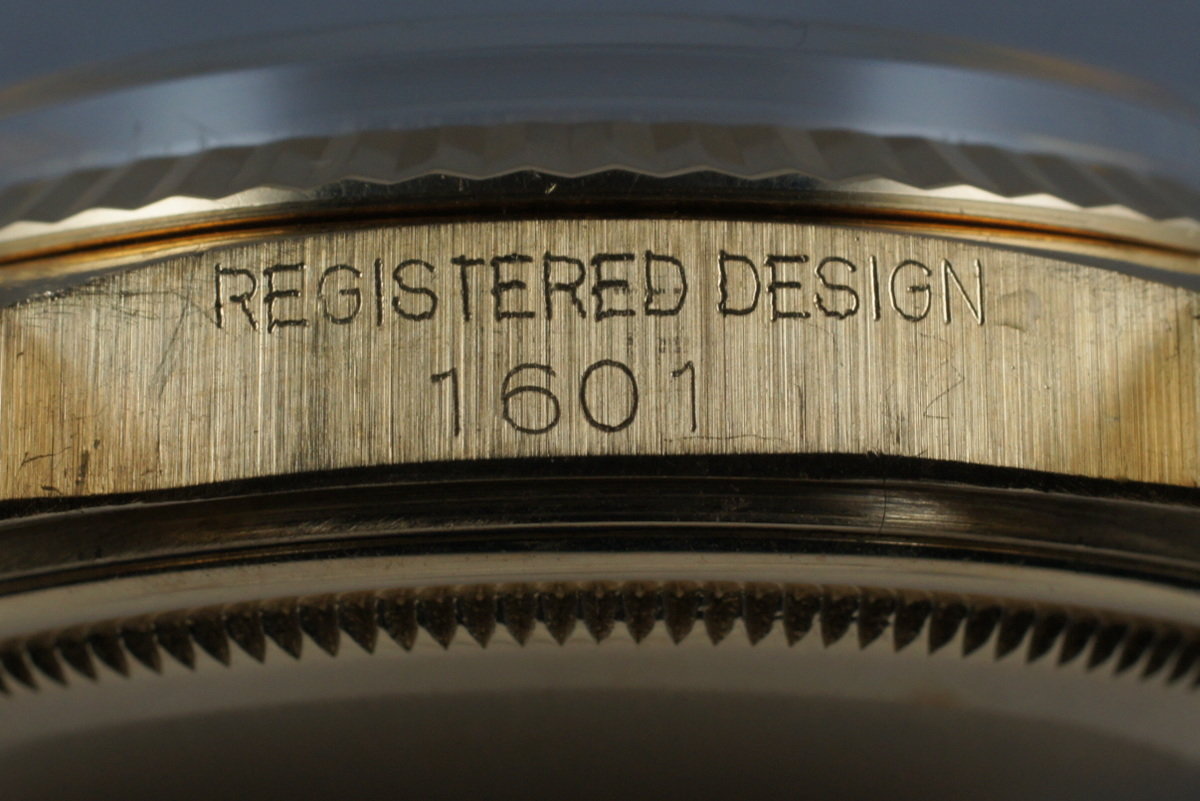 Rolex 1601 — Yellow Gold, Silver Tiffany & Co. Dial. Photographed dealer specimen. Tiffany signature is attributed by the dealer; no papers supplied. Documented example: 1966. Production span has not been established. · Photo: HQ Milton · © HQ Milton, used with permission · Source: https://hqmilton.com/products/1966-rolex-18k-datejust-1601-with-tiffany-co-dial