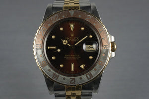 1981 Rolex Two Tone GMT 16753 Root Beer Dial