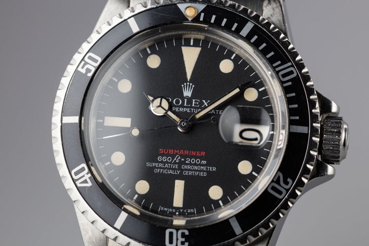 1970 Rolex Red Submariner 1680 with MK IV Dial with Rolex Service Papers