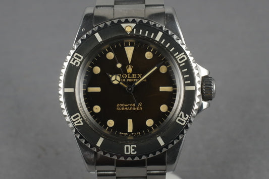 1966 Rolex Submariner  5513 with Gilt Tropical Brown Dial