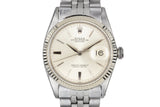 1963 Rolex DateJust 1601 SWISS Only No Lume SIlver Dial