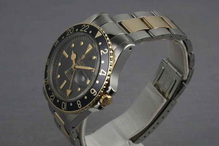 Rolex GMT Two Tone 1675 with black nipple dial